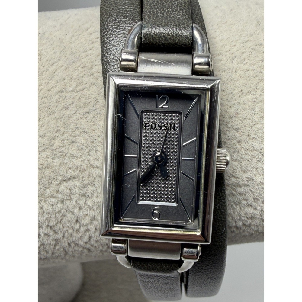 Fossil JR1371 New Battery Ladies Tank Wrap‎ Watch 15MM 6" Leather Band